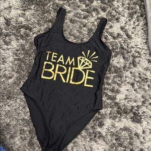 Black Team Bride Swimsuit